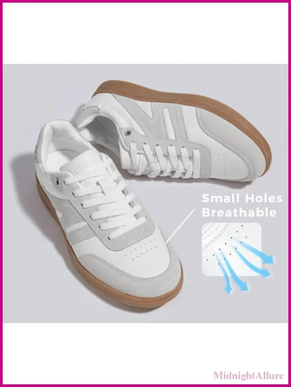 Women's Retro Suede Leather Fashion Sneakers Comfortable Cushioned